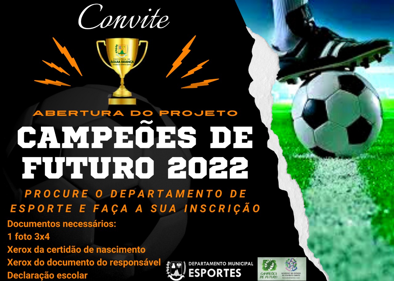 Aberta as inscrições do projeto Campeões de Futuro 2022