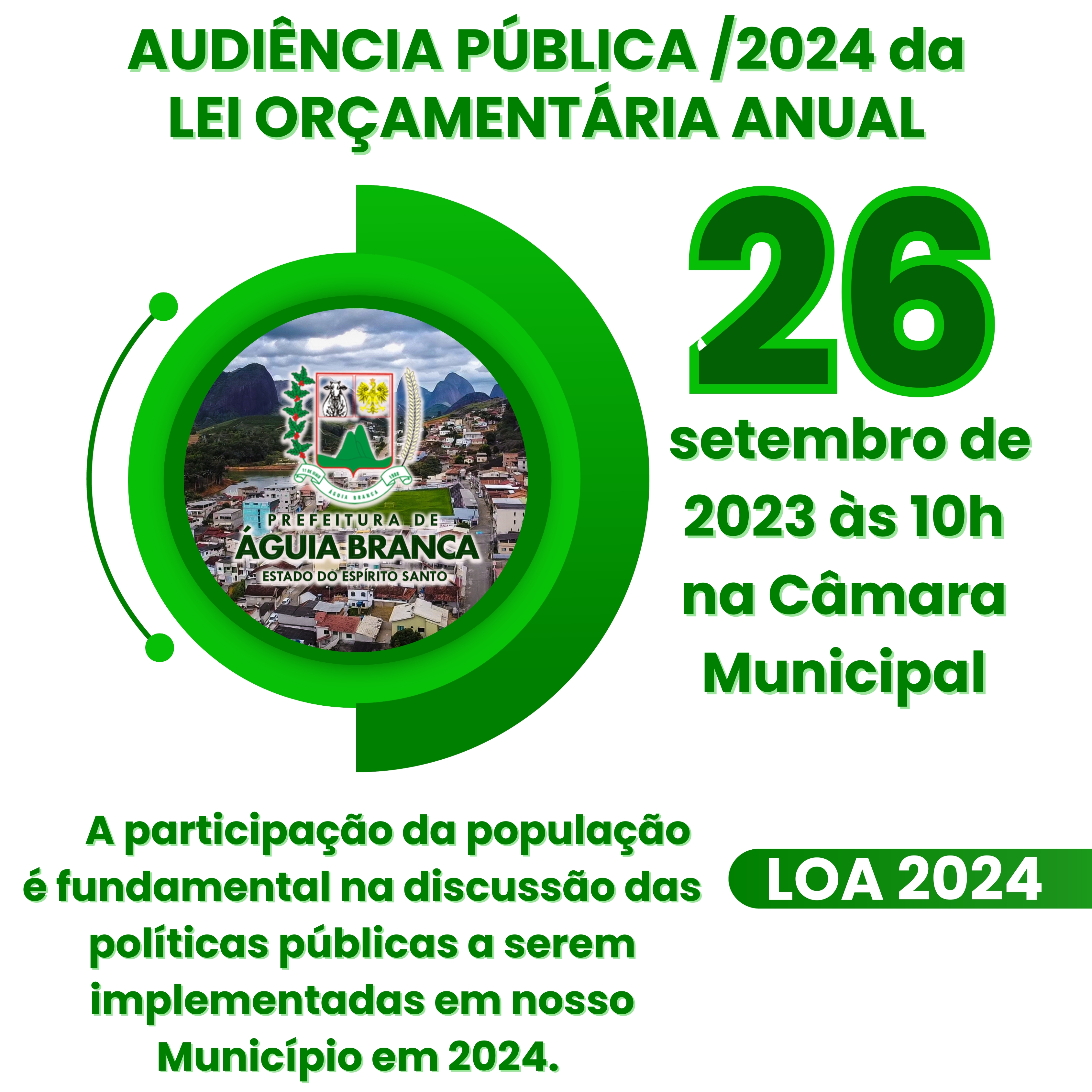 AUDIÊNCIA PÚBLICA /2024 da LEI ORÇAMENTÁRIA  ANUAL