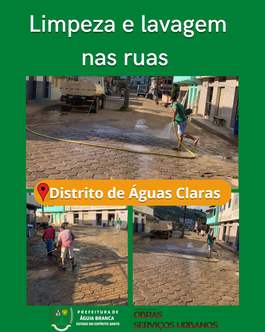  Limpeza e lavagem nas ruas do Distrito de Águas Claras