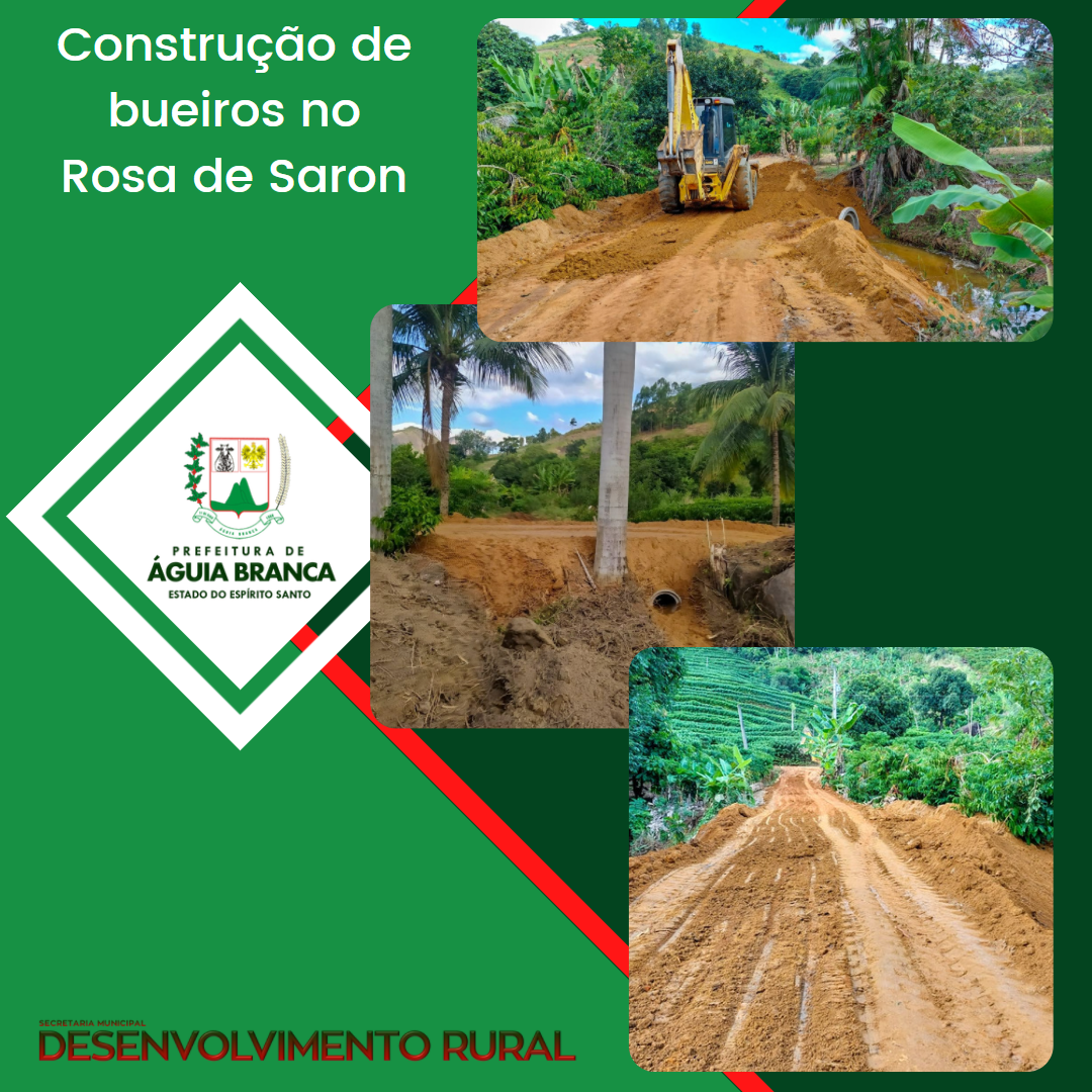 Construção de bueiros no Rosa Saron
